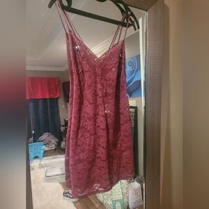 Victoria Secret Burgundy Lace Nightie